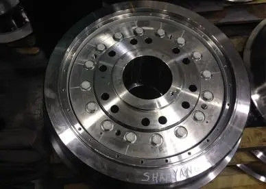 Forging Elastic Rubber Wheels Assembled With Tyres And Center Wheel Rubber
