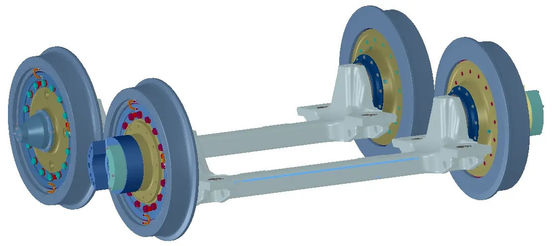 Forging Elastic Rubber Wheels Assembled With Tyres And Center Wheel Rubber