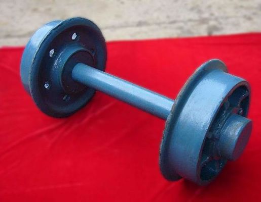 Maden Raylı Tekerlek Seti Çift Flanşlı Döküm Dövme ISO Sertifikası