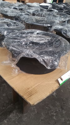 Forged Crane Steel Rail Wheels 42CrMo Material 380mm Diameter With Bolt Hole